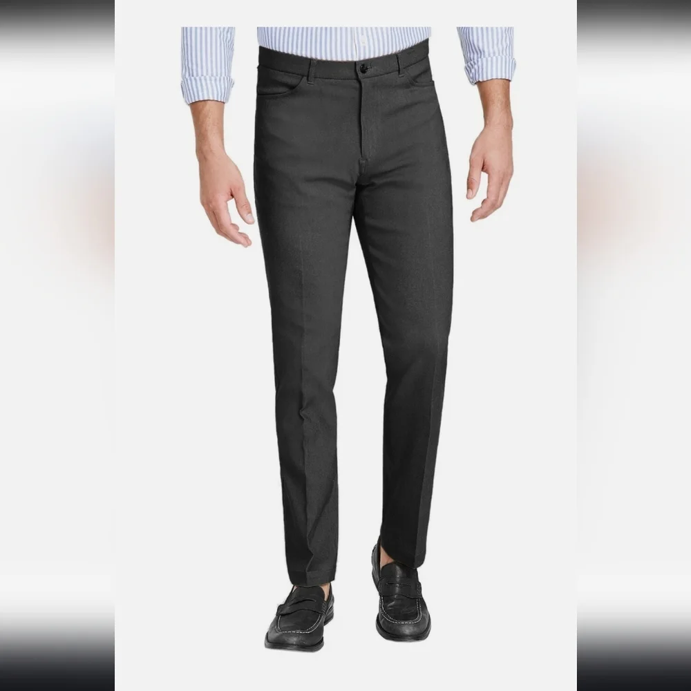 $95 Tommy Hilfiger Mens Pants 40Wx 32L Charcoal Modern Wrinkle Free NWT Career